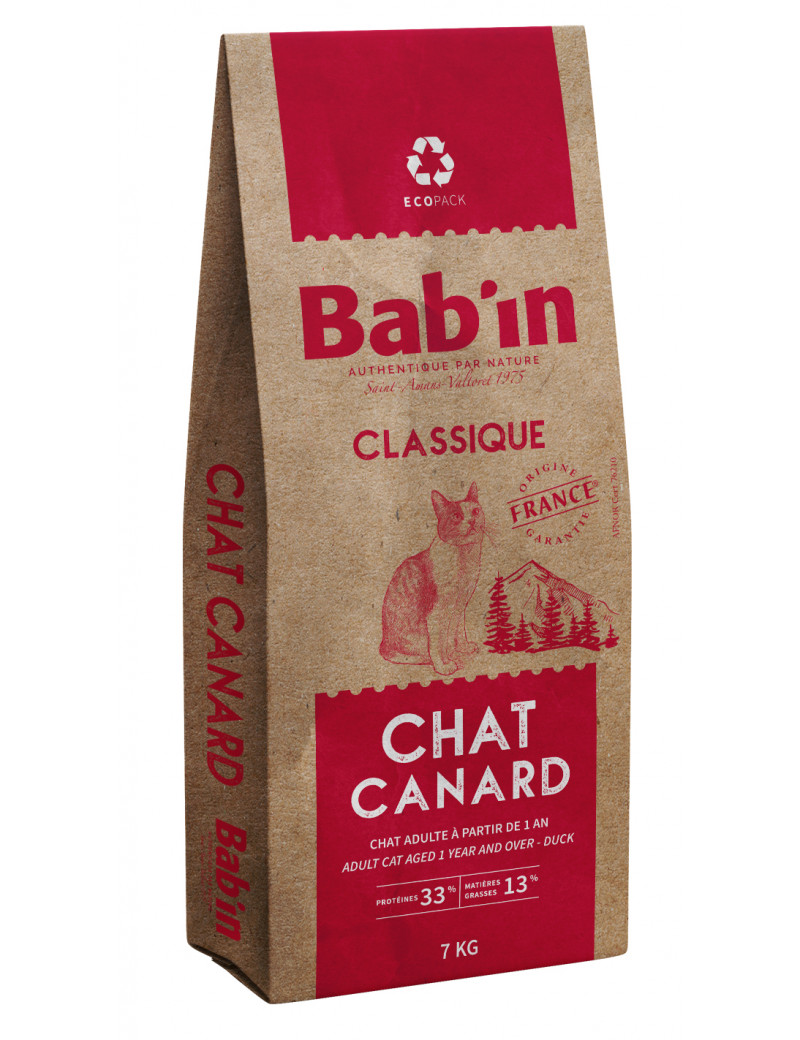  BAB'IN CLASSIQUE CHAT ADULTE CANARD 7 KG