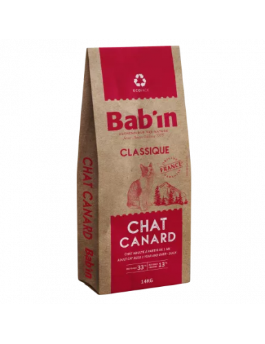  BAB'IN CLASSIQUE CHAT ADULTE CANARD 14 KG