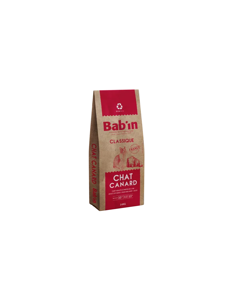  BAB'IN CLASSIQUE CHAT ADULTE CANARD 14 KG