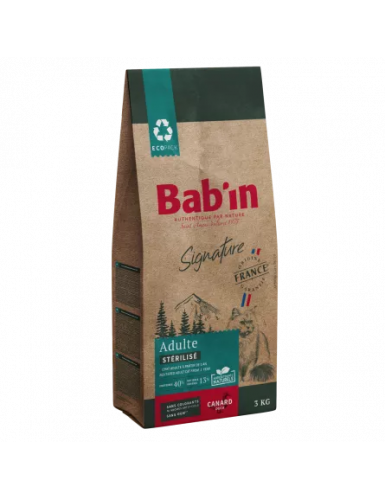  BAB'IN SIGNATURE CHAT ADULTE STERILISE CANARD 3 KG