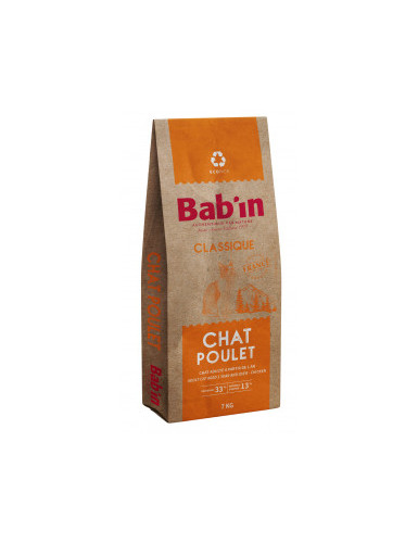  BAB'IN CLASSIQUE CHAT ADULTE POULET 7 KG