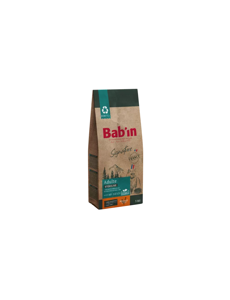  BAB'IN SIGNATURE CHAT ADULTE STERILISE POULET 3 KG