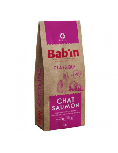 BAB'IN CLASSIQUE CHAT ADULTE SAUMON 3 KG