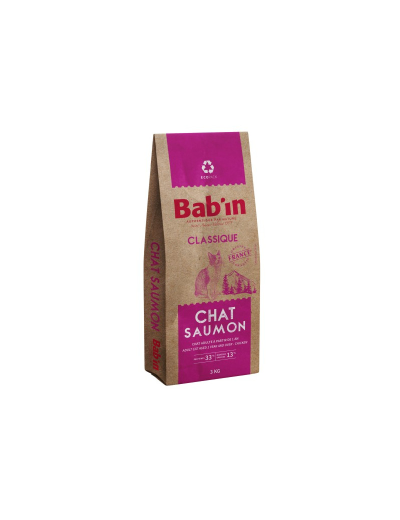  BAB'IN CLASSIQUE CHAT ADULTE SAUMON 3 KG