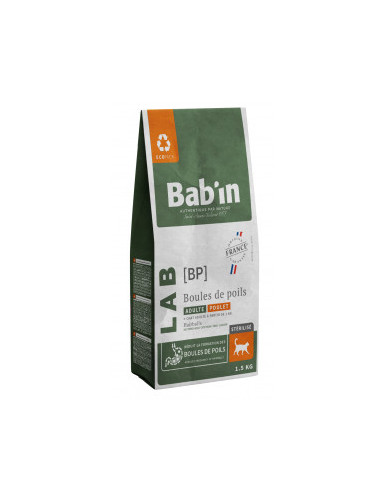 BAB'IN LAB CHAT ADULTE CONTRÔLE DES BOULES DE POIL 1.5 KG