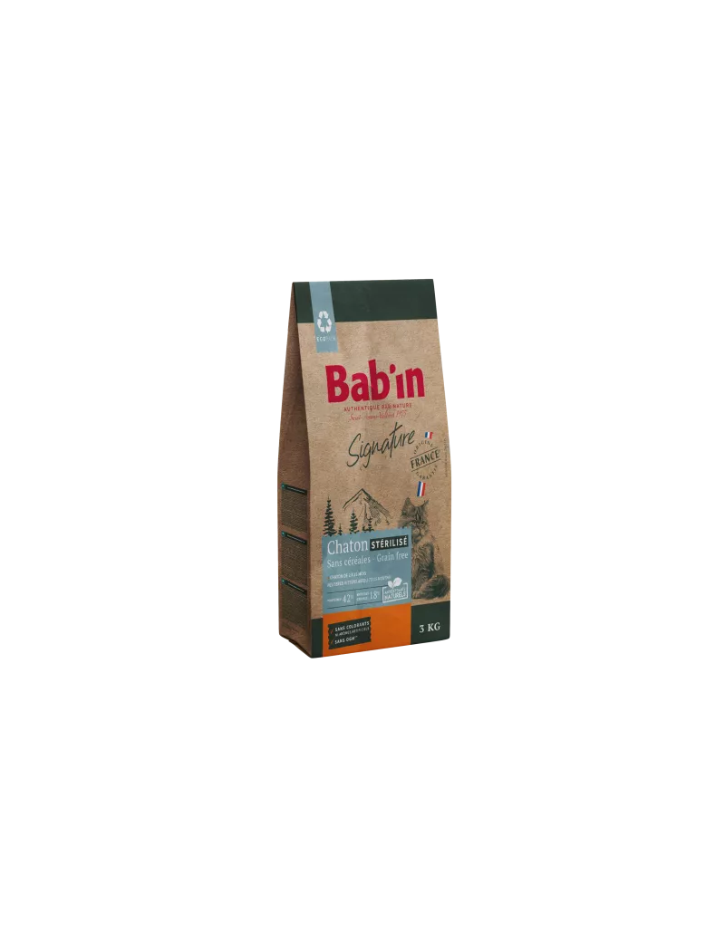  BAB'IN SIGNATURE CHATON SANS CEREALES 1.5 KG